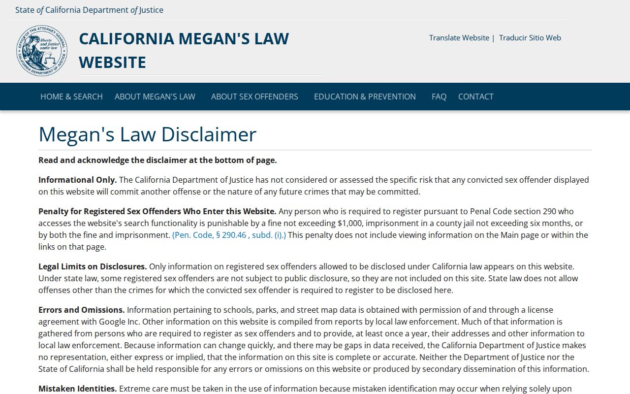 Cathedral City resident lookup and California Megan's Law search